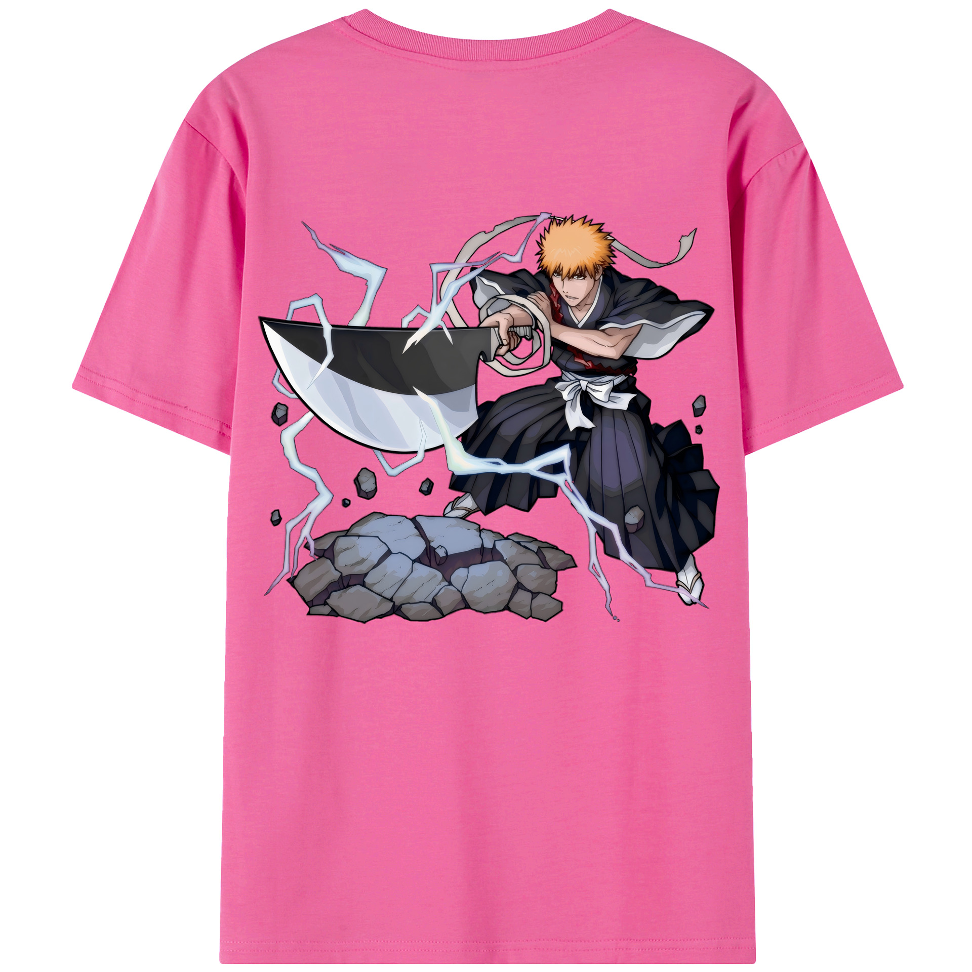 （画像用） ブリーチ 黒崎一護（くろさき いちご）BLEACH Kurosaki Ichigo レディース半袖Tシャツ(バックプリント)